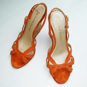 Jean-Michel Cazabat Sculpted Gold Nugget wedge shoes